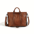 Charlotte Classic Vintage Work Tote shown in full-grain leather