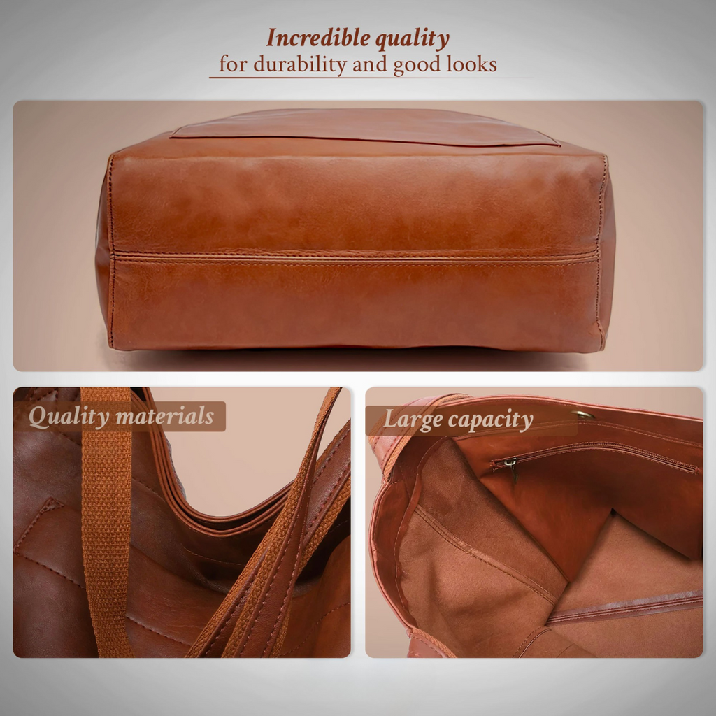 Lorena Modern Chic Leather Tote - view 3