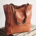 Lorena Modern Chic Leather Tote shown in full-grain leather