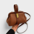 Idrine Elegant Mini Handbag shown in full-grain leather